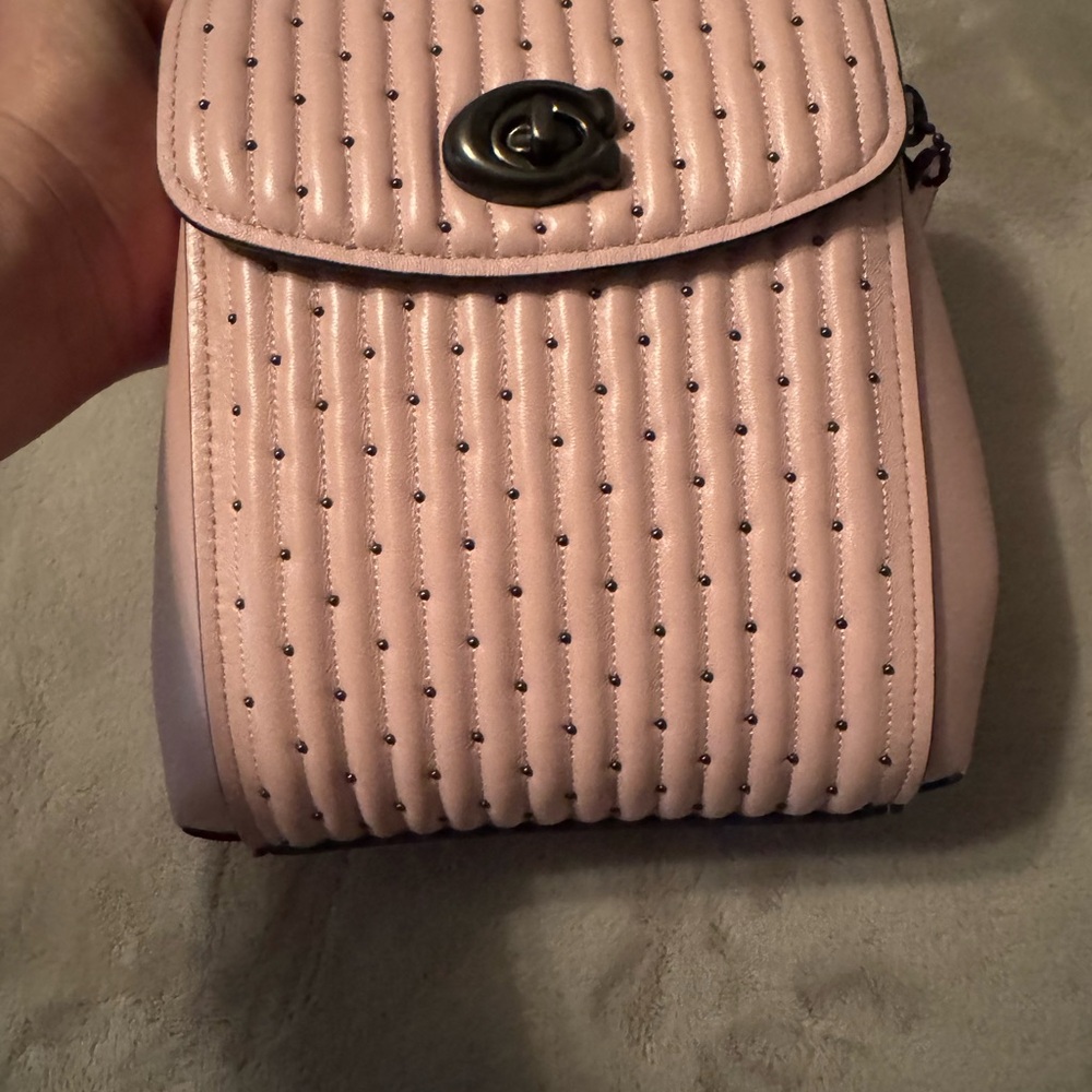 Chic Pink Quilted Women's Backpack